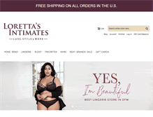 Tablet Screenshot of lorettasintimates.com